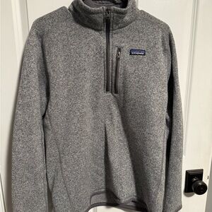 Patagonia Gray Quarter-Zip Fleece Pullover